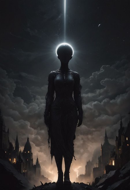 Capture the heroism in the stillness of the night as the luminous bulb-headed figure stands tall atop a lofty pinnacle, casting its radiant glow upon the city below. Illuminate the darkness with your lens, revealing the silent guardian of light in the urban expanse.
 deep Blacks, very detailed, atmospheric haze, Film grain, cinematic film still, shallow depth of field, highly detailed, high budget, cinemascope, moody, epic, OverallDetail, 2000s vintage RAW photo, photorealistic, candid camera, color graded cinematic, eye catchlights, atmospheric lighting, imperfections, natural, shallow dof