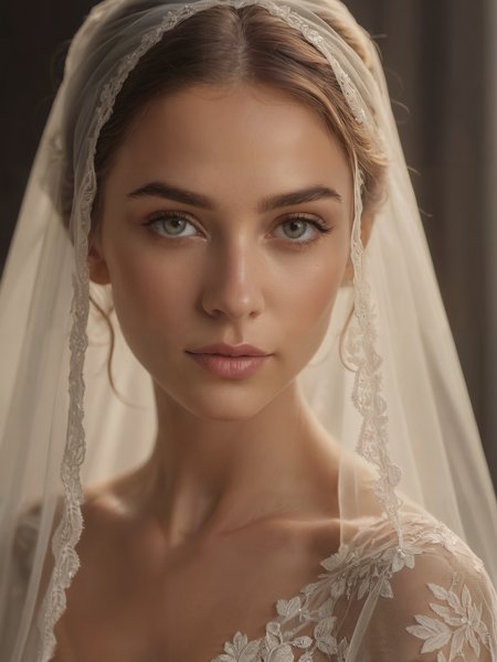 Studio portrait of a beautiful young Finish woman, wedding day, perfect makeup, by Olivia Rae James, (masterpiece, high quality:1.1), (highly intricate details:1.1), (best quality:1.1) (8K, UHD:1.1), sharp focus, sunny, sidelight, her face is hidden behind a veil, award winning photograph, trending on artstation, suntanned skin,

ZipRealism, Zip2D

<lora:RMSDXL_Enhance:1>,
<lora:add-detail-xl:0.8>,
<lora:RMSDXL_Darkness_Cinema:1>,