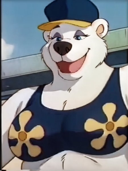 score_9,score_8,score_7,
<solo:1.5>,
<1girl:1.5>,
1girl, bearymore_bear, blue eyes, white fur, white body, official style,official art,
bearimore_corduroy, bearimore_bear, bear girl, furry female, female, official style, official art, safe, hat, baseball cap, solo, 1boy, male focus, open mouth, black border, bear, smile, furry, polar bear, upper body, furry male, meme, border, no humans,
<lora:Bearimore_Corduroy_V2:1> bearimore_corduroy, smug,
smugness,
half closed eyes,
closed mouth,
sarcastic,