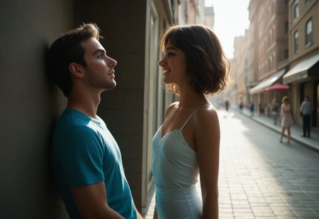 A heartfelt, ultra-detailed reunion between a 1boy and 1girl, both in their late 20s, seeing each other for the first time in years. The moment is filled with deep emotion—joy, nostalgia, and the weight of time.
The woman is petite, with dark short hair, a small waist, and pronounced curves, her expression glowing with happiness yet touched by the quiet wisdom of experience. The man, a bit taller with a slim frame, mirrors her emotions, his face revealing both delight and the burdens of his journey. Their professions remain a mystery, but their postures and subtle details hint at lives filled with responsibility.
Set against a softly blurred, atmospheric backdrop—perhaps a bustling city street, a quiet park, or a familiar café—the world fades behind them as they reconnect. Their gazes lock, emotions conveyed through delicate body language and nuanced facial expressions, capturing the beauty of a long-awaited reunion.
Cinematic lighting, ultra-realistic facial details, emotional storytelling, warm and intimate atmosphere, expressive eyes, natural pose, SFW.