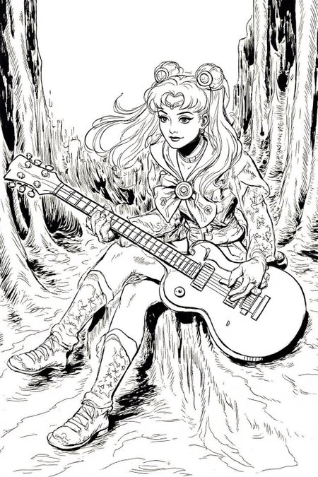 alexray1 drawing
punk sailor moon playing a guitar at a heavy metal mosh pit, tattoos, piercing.  <lora:alexray1_nocap_d6a3:1.0><lora:815513869163339720:0>