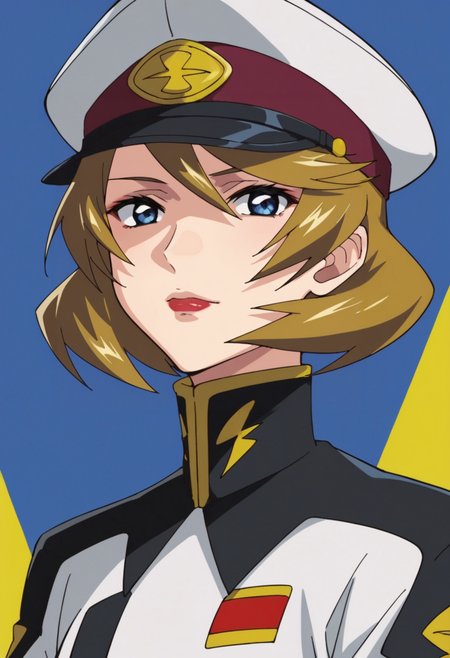 score_9,score_8_up,score_7_up,score_6_up,score_5_up,score_4_up,anime coloring,source_anime,<lora:Talia_Gladys_SEED_Destiny_Pony:0.8>,talia,1girl,solo,blue eyes,blonde hair,short hair,lipstick,peaked cap,white coat,multicolored background,portrait,upper body,looking at viewer,