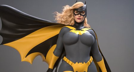 professional 3d model of (Cinematic Film stock footage style) in (arri alexa style) (Kodak film print style),
 <lora:Batgirl:1>
Batgirl a woman with blonde hair wearing nothing with big breasts exposed
 <lora:Hyperrealism-000003:1.5>, octane render, highly detailed, volumetric, dramatic lighting