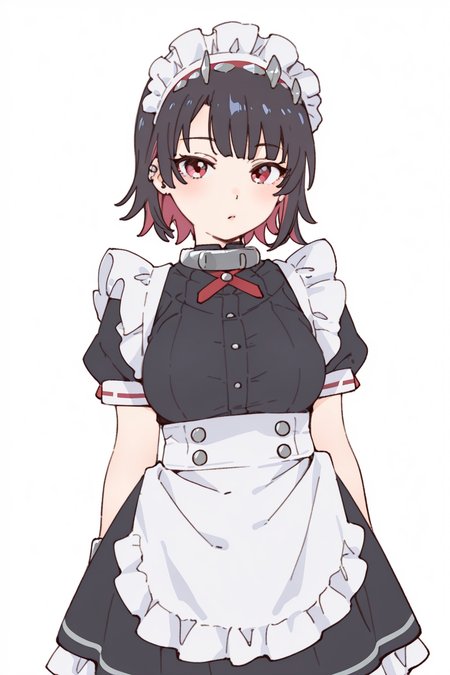 {{amazing quality, best quality, high quality, very aesthetic}}, 1girl, solo, simple background, looking at viewer, ellen joe, maid uniform, hairband
 <lora:Namori_Illustrious:1>