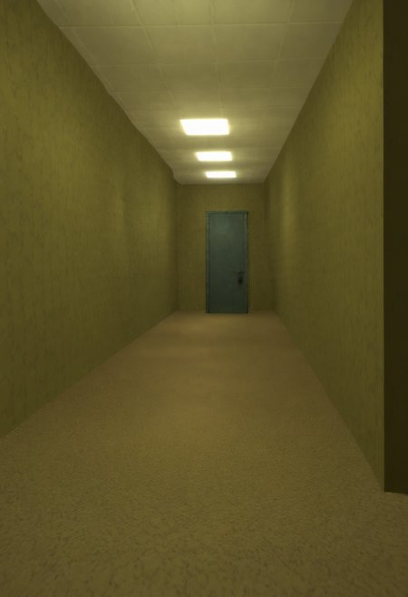 score_9, score_8_up, score_7_up, score_6_up, source anime
BREAK
backrooms, backrooms \(creepypasta\), brown carpet floor, yellow wall, argyle wall, tile ceiling, ceiling light, indoors, scenery, no humans, hallway, blue door  <lora:[Backrooms] Backrooms Style Background_epoch_10:1>