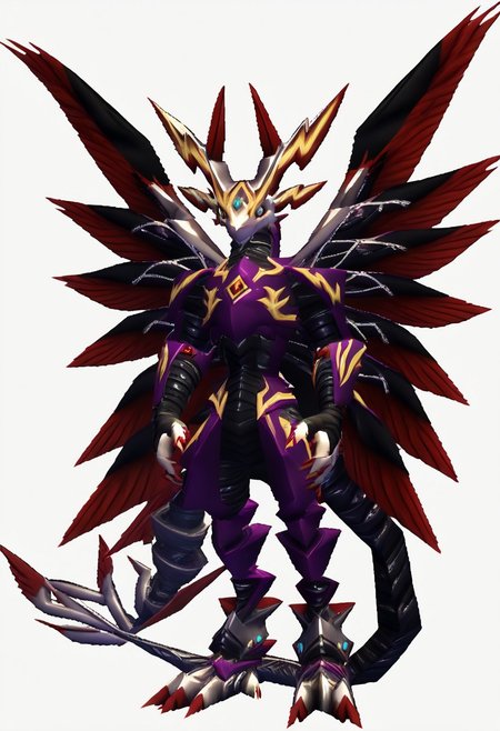 score_9, score_8_up, score_7_up, rating_safe,source_abime,n64zeldastyle, 3d, polygonal, white background, full body,dexdoru,multiple wings,horns,tail,dragon