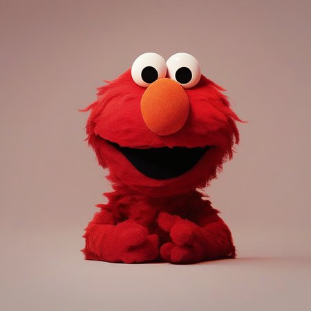 score_9, score_8_up, score_7_up, score_6_up, score_5_up, no humans, solo, Elmo, red fur, shaggy fur