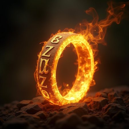 one ring, gold, in fire, firey elven script saying 
"Buzz" on the ring, show a hobbit turning into gollum, saying my " My Precious"