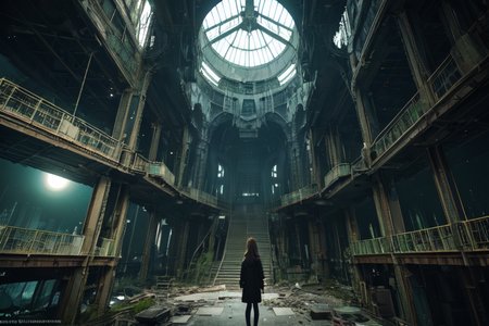 highly insanely detailed, masterpiece, top quality, best quality, highres, 4k, 8k, RAW photo, (very aesthetic, beautiful and aesthetic),  
tsutomu nihei,nihei_tsutomu,blame!,blame gakuen!,abara,TNstyle,sidonia_no_kishi,(giant room,stairs,tower,deep horizon,megastructure in background,lab,city ruins,mausoleum,hangar,space,spacecraft),dark sky,black sky,gauna,gauna mech,bridge,buildings,letterboxed,clouds,air conditioner,star \(sky\),starry sky,walkway,dome, 
<lora:blamev2:0>, 
(1girl:1.3), 
solo focus, 
perspective photo of the house on clift,post-apocalypse,brutalist,brutal green covered with green grass,many people,neon light,forest,jungle atmosphere,sunset,sunshine cinematic,rose gold background,âââ