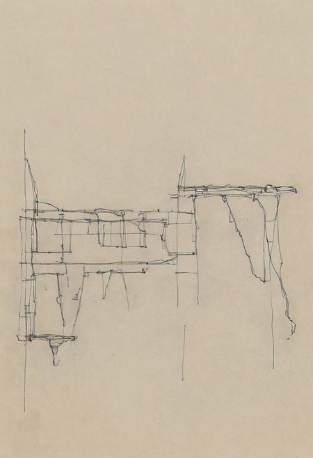 a professional hand sketch of architecture,
(POV view , DOF, first people view from the entrance, low angle shot:1.4),
(Ancient civilization, Alien Prometheus movie scene, dune movie scene:1.5), (The colonial city of the future, in the mist-filled Grand Canyon, on an unknown Earth-like planet, 2 moon on sky, Spaceship flight connects colonies, waterfulls:1.3), (Machu Picchu, a mountain settlement, incredibly spectacular:1.2), (Mario Botta:1.3), (avant-garde, future, reality, science fiction, photorealistic), (modern architecture:1.2), White limestone with black granite, fountain, waterfall, landmark, square, path, narrow street,
(Large Files, Ultra Realistic, 8K, 16k, FHD, HD, VFX, Perfect, Photography, composition, Architecture Sales Photography, Architecture Competition, Ultra High Resolution, Cinematography, High Resolution Image:1.1), (dramatic lighting, direct sunlight, ray tracing, clear shadow:1.2),  (real landscape:1.1), (blurred background:1.0), (urban background, more_details) ,
great lighting, extremely detailed, hillscastel, Neo Classic, Architecture sketch