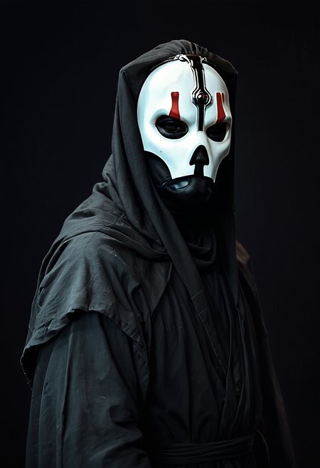 <lora:darth-nihilus-pxl:1.2> darth-nihilus-pxl, 1boy, mask, black robe, portrait, black background, simple background,, score_9, score_8_up, score_7_up, score_6_up, score_5_up, score_4_up