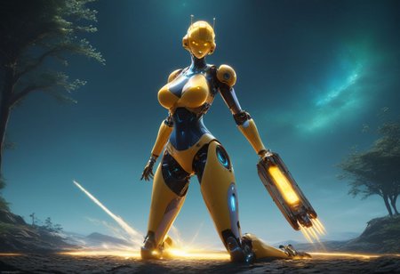 source_anime, masterpiece, best quality, highest quality, high res, extremely detailed, extremely delicate and beautiful, 4k, crisp image, clear, detailed, score_8_up, volumetric lighting, vibrant colors, big breasts, full body, female, Autobot, Decepticon