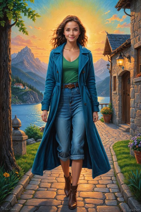 adorable  woman  , oil pastel <lora:oil_pastel:1.00> ,warlike, exalted, supernatural, cute, ,full body length ,by Lisa Keene and Evgeny Lushpin <lora:more_art:0.30> <lora:RMSDXL_Enhance:0.45> <lora:RMSDXL_Creative:0.45> <lora:RMSDXL_Photo:0.45> <lora:RMSDXL_Darkness_Cinema:0.45> <lora:clothing_slider:0.00> <lora:great_lighting:1.00> <lora:aesthetic:1.00> <lora:looking_at_viewer:1.00> <lora:photorealistic_portrait_v2:0.25> <lora:attractive_v2:0.10> <lora:extremely_detailed_v2:0.25> <lora:add_detail:0.75> <lora:perfect_eyes:0.25> <lora:perfect_hands:0.50>