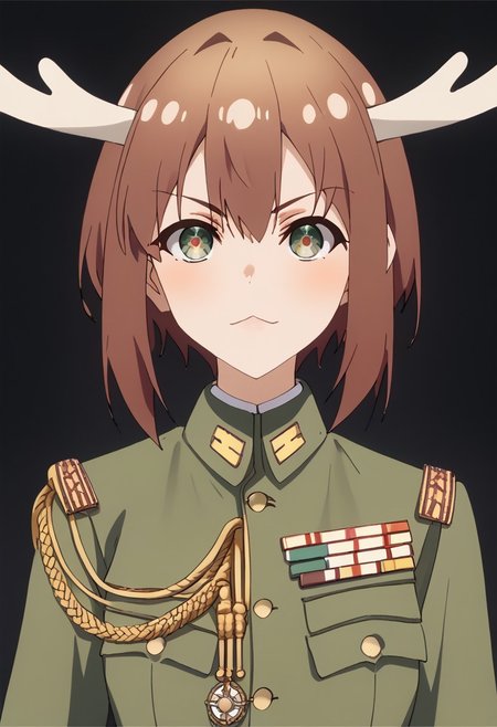 score_9, score_8_up, score_7_up, score_6_up, score_5_up, score_4_up, detailed eyes, detailed skin, source_anime, source_anime, masterpeice, best quality, very aesthetic, absurdres, BREAK, 
<lora:noko.pony:1>,
noko, <lora:IJAuniformXLv1:1> ((IJA Showa, IJA officer, light green uniform, golden sling:1.4,general staff:1.4, )), indoors, japanese castle,