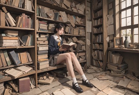 ,ruanyi1364,book,indoors,full body,study,<lora:1364 book_v1_pony:1>, score_9,score_8_up,score_7_up,,8k,solo,,