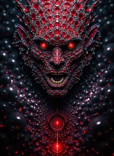 realistic detailed image of ultra wrathful rainbow diamond nightmare scientist mega hellraiser depth perception depth of field action horror masterpiece neo - gothic gothic rich deep colors art by yoshitaka amano by yukito kishiro by yoshiyuki sadamoto by artgerm by hajime sorayama