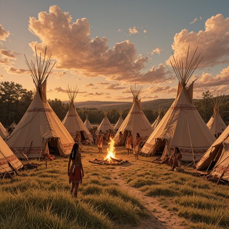 (((ultra detailed, masterpiece, high quality, )))
, 
((( Natamecammb2, tipi, tent, outdoors, sky, cloud, grass, fire, scenery,)))
,
((( native indian wearing, ))
,
((( )))
,
((( Multiple people)))
,
((( )))
,
((( )))
,
((( )))