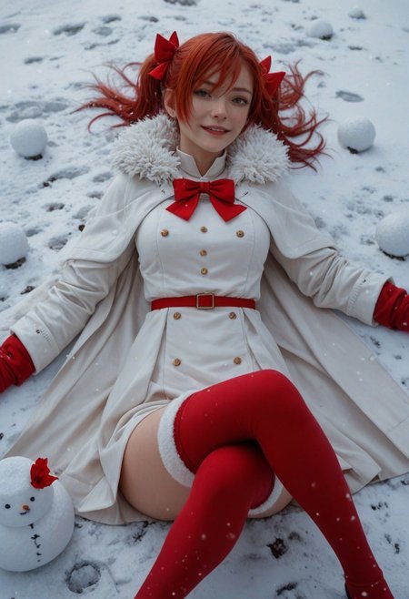 safe_pos, score_9, score_8_up, score_7_up, score_6_up, 
1girl, 25 years old, perfect face, (adult), sexy,
dark eyes, looking at viewer, detailed face, 
red hair, short hair, short twintails, hair between eyes, hair bow, shy smile, 
