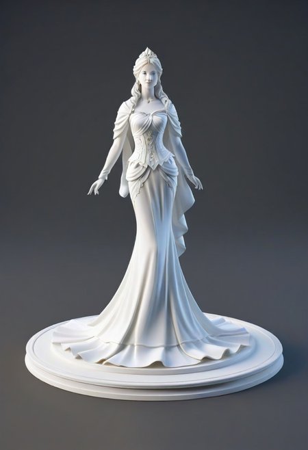 WhiteMold, 3d model, masterpiece, best quality