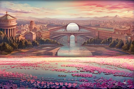 (Masterpiece:1.1),(best quality:1.1),score_9,score_8_up,score_7_up,score_6_up,((highly detailed background:1.2)), <lora:add-detail-xl:3>, rome \(city\), 
<lora:hitoimimXLlokr4f:1>,(NO HUMANS), BACKGROUND ONLY.<lora:Realistic_2.5DAnime_Merge1:0.8>
reality,photorealism,oil_painting,
bokeh,metallic luster,
profile,column lineup
in winter,
cityscape,
cirrocumulus_castellanus,
crescent,star_(sky),
beach,lake,
Dreamy forest,flower sea,plateau,
morning,
liquid background,
road_sign,
midriff_peek,
cinematic_angle,
depth_of_field,