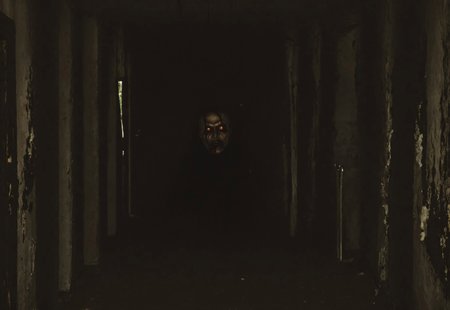 ab0m ((in a school)), <lora:ab0m1-000002:1> , horror scene, glowing eyes, depth of field, extremely detailed, (((creepy))), (((scary)))