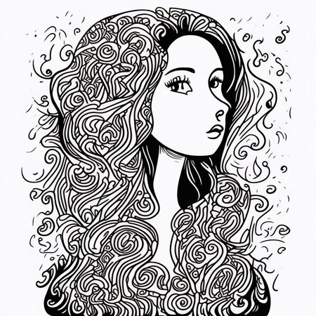 <lyco:Doodle_Sa_May :1.0> woman  by doodle style