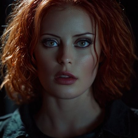 cinematic film still of cinematic film still of cinematic film still of <lora:add-detail-xl:0.1>1
<lora:detailed:0.3> realism
<lora:perfection style:0.2> perfect
<lora:eyetune:0.6>
<lora:xl_more_art-full_v1:0.1>
<lora:Ron Fricke style:0.3>
<lora:Unreal Engine style:0.3>
<lora:TeethXL:0.3>
<lora:Chiaroscuro Lighting Style:0.3> Chiaroscuro Lighting Style
 <lora:Horror Picture Show style:1>
messy red hair A Domestic Horror Picture Show style, shallow depth of field, vignette, highly detailed, high budget, bokeh, cinemascope, moody, epic, gorgeous, film grain, grainy