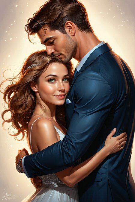 by Charlie Bowater and Asaf Hanuka, cute couple , passionately embracing , <lora:EnvySeedPaintXL02:1.00> <lora:more_art:0.30> <lora:RMSDXL_Enhance:0.45> <lora:RMSDXL_Creative:0.45> <lora:RMSDXL_Photo:0.45> <lora:RMSDXL_Darkness_Cinema:0.45> <lora:clothing_slider:0.00> <lora:great_lighting:1.00> <lora:aesthetic:1.00> <lora:looking_at_viewer:1.00> <lora:photorealistic_portrait_v2:0.25> <lora:attractive_v2:0.10> <lora:extremely_detailed_v2:0.25> <lora:add_detail:0.75> <lora:perfect_eyes:0.25> <lora:perfect_hands:0.50>