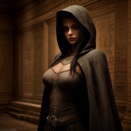 (masterpiece:1.2), (best quality,:1.2), 8k, HDR, ultra detailed, ((photorealistic)), professional light, cinematic lighting, ambient lighting, <lora:detail_slider_v4:2>, OverallDetail, fhanddetail:1.4, fantasy, Havana, as a female stygian thief, wearing intricate arabian armor, cloak, belt, StygAr, <lora:StygianArmor-10:0.7>, in a dark and sinister egyptian tomb, Stygia, <lora:Stygia-10:0.78>, (upper body shot), ((perfect hands)), epiCPhoto
