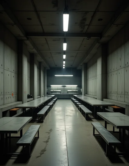 cavernous cafeteria