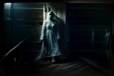 Photography, photorealistic, insanely real life detailed, 8k, highest resolution possible, sharp focus, taken with professional DSLR and lenses, cinematic, taken best skilled cinematographer, insanely life like, Picture taken with Nikon D6 DSLR with expense professional lens, photo, 
, Darkness, darkness,dark,dimly lit,two-tone,
ghost, barefoot, black hair, blurry, face, from behind, ghost, long hair, looking at viewer, sitting, solo, standing, transparent, veil, very long hair, walking, white dress, white hair
Inside a haunted house, indoors,night,dark, creepy, scary,terrifying, haunted,spooky,unnerving, paranormal,supernatural, (((ghist randomly hiding in corner, behind something, by door, by doorway))), (((ghost randomly sitting, standing, walking, floating)))
horror movie atmosphere, cinematic dark night time lighting and dramatic shadows,
Cinematically extremely photorealistic horror scene of inside a 4 story haunted house, (random floor level, i.e. any floor from basement attict),  (random room), shadowy humanoid figures can randomly be faintly made out walking among rooms
, (8K, RAW photo, best quality:1.2, masterpiece:1.2), (realistic, photo-realistic:1.9), ultra-detailed, 
(masterpiece:1.2), (best quality,:1.2), 8k, HDR, ultra detailed, ((photorealistic)), professional light, cinematic lighting, ambient lighting, atmospheric effects,