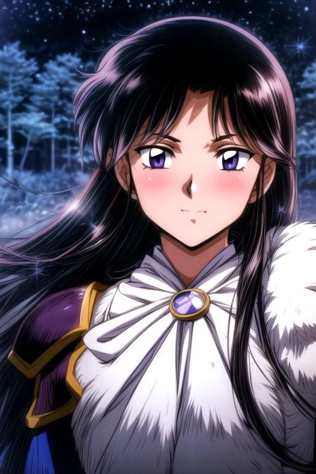 1girl Setsun4 solo long hair,  black hair very long hair purple eyes multicolored hair armor (fur trim) (medium body),<lora:EMS-179-EMS:0.800000>,<lora:EMS-293862-EMS:0.800000> bow, hair_bow, hair_tubes, red_bow, brown_hair, long_hair, bangs, ascot, frilled_bow, yellow_ascot, blush, smile, hair_between_eyes, athletic, (masterpiece:1.1), (best quality:1.1), 1girl, Real light and shadow, anime face, 4k, 8k, wallpaper,epic, detail texture, black hair, (blue eyes:1.5), ((((black hair:1.35, medium hair)))),intricate eyes,beautiful detailed eyes,symmetrical eyes,big eyes:1.5,(((lustrous skin:1.5,bright skin: 1.5,skin tanned,shiny skin,very shiny skin,shiny body,plastic glitter skin,exaggerated shiny skin,illuminated skin))),(detailed body,(detailed face)), cute, erotic,daring, (((medieval man armor,adventurer man armor,winter coat))),(((intricate outfit,intricate clothes, ushanka, embroidered outfit,ornate outfit,embroidered clothes,ornate armor))), (dynamic pose:1.0),happy,smile,(centered,scale to fit dimensions,Rule of thirds), ((snowy pine forest at night)), with dark stormy clouds,winter,scenery:1.25, highres,sharp focus,(ultra detailed,extremely detailed),(photorealistic artwork:1.37),(extremely detailed CG unity 8k wallpaper),(((vibrant colors,vibrant theme))),(intricate),(masterpiece),(best quality),