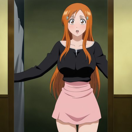 masterpiece,best quality,amazing quality,absurdres,<lora:Cristalmanor Style-IL V1>,Cristalmanor Style,anime screencap,bleach,inoue orihime,bleach,cowboy shot,