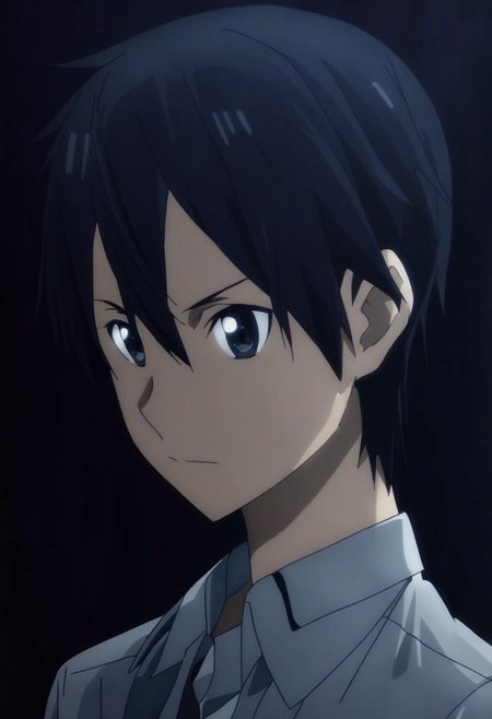 high resolution, professional photography, solo, best quality, 1Boy, Kazuto Kirigaya, Black Hair, Black Eyes, cool, Mysterious black background, Movie lighting, a sense of atmosphere, OverallDetail