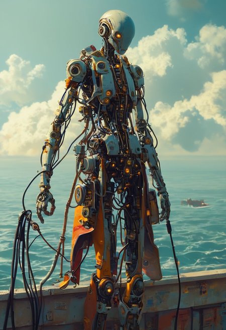 score_9, score_8_up, score_7_up,  ((first person perspective)), landscape photo, tron, heaven, ascendance, god rays, light, gold, sky,  advntr, underwater, alien, colorful, ((zdzislaw beksinski)),translucent,transparent,reelmech, mechanical parts, cable, wires, machinery, joints, body suit