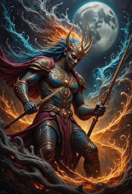 Ahah, swift arrow vanishes vainseeker first,
Loos'd premature ere squareness met is metered;
Then verily were Parthian shaft wing-whirring
Swift-crossbow bolt fired true from unseen bowman,
Piercing Hamtaro's heroic heart clean through;
Hero-kneels before Death's uncaring gaze then falls,
Great Sword still gripped tight 'fore quavering arm yields
...
impressionist painting, loose brushwork, vibrant color, light and shadow play, captures feeling over form, Oil Painting, 
surreal, concept-art, fantasy, beautiful, painterly, detailed, textural, artistic, aesthetic, intricate details, highly detailed, vivid,  volumetric lighting,