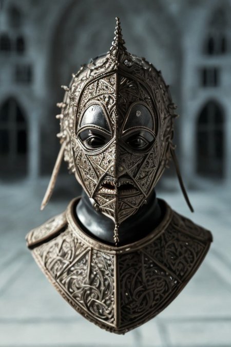 (masterpiece), (extremely intricate:1.3), (realistic), 5caryma5k, clown mask, portrait of a girl, the most beautiful and Haunted in the world, (medieval Haunted armor), metal reflections, upper body, outdoors, intense dark, far away Haunted castle, professional photograph of a stunning woman detailed, sharp focus, dramatic, Frightening, cursed, award winning, cinematic lighting, octane render, unreal engine, volumetrics dtx, (film grain, bokeh, blurry foreground, blurry background), crest on chest, Horror Scene