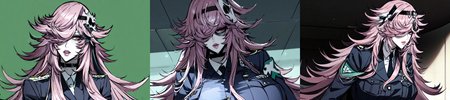 highly insanely detailed, masterpiece, top quality, best quality, highres, 4k, 8k, RAW photo, (very aesthetic, beautiful and aesthetic), 
__lazy-wildcards/cosplay-char/tenkuu_shinpan/yayoi_kusakabe/prompts__, 
<lora:Yayoi_Kusakabe:1>, 
(1girl:1.3), 1other, 
__lazy-wildcards/dataset/background__,âââ