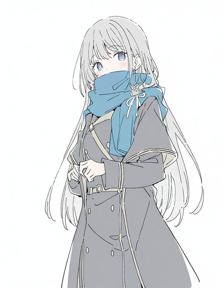 bkornblume,1girl,solo,looking at viewer,simple background,white background,cowboy shot,<lora:bkornblume-000012:1>,covered mouth,, masterpiece, best quality, very aesthetic, absurdres,newest, incredibly absurdres,, (Ixy:0.6)),(hiten \(hitenkei\):0.7),