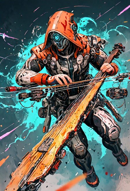 ivarawf, orange hood, yellow body, cyan eyes, solo, intricate detail, holding koto \(instrument\), playing instrument, stringed instrument,instrument focus, dynamic pose, foreshortening, (transparent:0.9), depth of field, (depth),mcnm, foreshortening, BREAK,
(akai sashimi),(marvin \(omarvin\):0.7),(ameyamadenshin, shimhaq:0.4), [[[[ibsukionsen]]]], [nslacka, [[mk-5]],miso katsu,tripdancer],masterpiece, absurdres, in the style of cknc