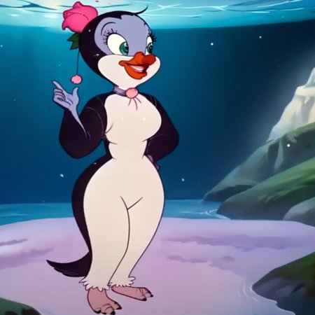 score_9, score_8_up, score_7_up, BREAK,  1girl, female penguin, green eyes, under the sea, swimming, bird, hairy, full body, smiling,