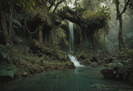 score_9,score 9, score 8, score 7, the jungle,W1TCH, milf-witch,green-witch, river, temple
