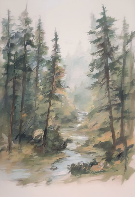 score_9, score_8_up, score_7_up, score_6_up, zy_sketch, forest, river, traditional media, sketch, white background, <lora:zy_sketch_v1:0.7>