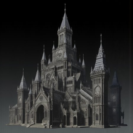 A Medieval House with elderscrolls inspired aestetics and legend of zelda
Set against a solid dark black color background to emphasize its unsettling unnatural form that emphasizes its silhouette. The medium is not a traditional painting or illustrative medium like watercolor or ink but rather a digital 3D rendering.
MikeFranchinastyle, d4artstyle, d4concept, , bbstyle,, horror theme,, zbrush, ZBClay model of a gray sculpture, 1990's, 1990's style