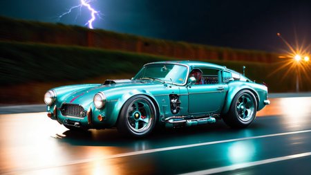 Hyperrealistic art a sci-fi future sportscar in chameleon paint passing by,  (camera from front:1.3), light speed, neon, flash, motion trail, (stars and a future City in the background:1.3), motion blur, epic visual effects, interstellar, flow, detailed, scifi, star blast, dark vibrant colors, cosmic art, stars in background, cinematic scene, lens flare, god rays, glow,  glowneon, glowing, sparks, fullmoon night, stormy weather, lightning, ultra detailed , dramatic lighting, shallow depth of field detailed background, dark noir style, HDR, RAW, ray tracing reflections, sharp focus, ultra realistic
<lora:dreamcolor:0.3> <lora:style:0.3> <lora:EDG_-_Test_Lora:0.3> <lora:SDXLHighDetail_v5:1> <lora:LowRA:1> <lora:ste4mpunk:1> . Extremely high-resolution details, photographic, realism pushed to extreme, fine texture, incredibly lifelike