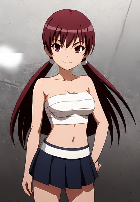 <lora:IndexAndRailgunv2:0.6>, Awaki, solo, smile,
