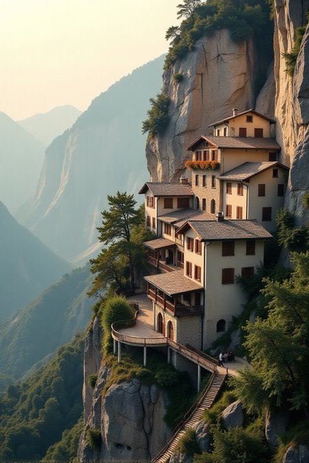 (((a village built into the side of a mountain, with wooden bridges connecting various parts of the town.))), Soft Beige, Cozy Comfort: warm lighting, beige tones, soft focus, cozy ambiance, comforting elements, gentle textures, tranquil look, cozy atmosphere, comforting aesthetics, capturing emotions, serene scenes, artistic feel, storytelling through textures, professional technique, gentle light manipulation, cozy concept, comforting styling, tranquil environment, surreal aesthetics, captivating narratives, intricate details, cozy landscape, editorial storytelling, warm glows, evoking comfort, pushing creative vision <lora:add-detail-xl:2> <lora:Cosine_freck:1>âââ