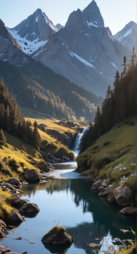 (scenic landscape:1.32) view over (rocky outcropping:1.26) on (mountain top:1.26) (Pristine alpine lake surrounded by towering peaks and wildflowers:1.28)p4<lora:sdxl\add-detail-xl.safetensors:0.92:0.32> <lora:sdxl\incase_style_v3-1_ponyxl_ilff.safetensors:0.821:0.25> <lora:sdxl\FaceSkinDetailsPonyXL.safetensors:0.88:0.23> <lora:sdxl\Hyper_Realism_Pony_XL.safetensors:0.92:0.25> score_9, score_8_up, score_7_up, BREAK, realistic, photo, photorealistic, {nsfwupscaler,|}p4,s6,,