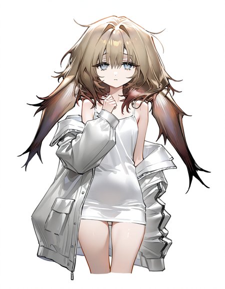 <lora:xileda-000016:1>,xileda,1girl,solo,looking at viewer,simple background,white background,jacket,, masterpiece, best quality, very aesthetic, absurdres,newest, incredibly absurdres,