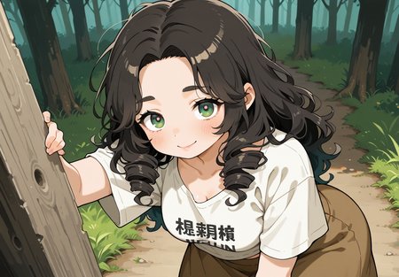 PonyScores7, source_anime, ah1, <lora:natsumi_style:0.5>, <lora:by_usakun-pony:0.4> by usakun, <lora:Akina_Bbw_Style_-_PonyXL:0.2> AkinBw
BREAK 1girl, (curly hair), long hair, (black hair:1.5), mature female, (parted hair:1.7), (round face:1.2), (thick eyebrows:1.2), (curvy), round-chin, (greenish brown eyes:1.4), (colorful eyes:1.3), (multicolored eyes:1.3), caucasian, (downturned eyes:1.2), (plump face), messy hair, <lora:Round_face:0.1>, <lora:ETO_OCPonyXL:0.5> eto_oc, skindentation, (plump:1.1), thick thighs, wide hips, busty, voluptuous, kinky curls, lips, <lora:venus body PonyXL:0.4>,  (Face with an exaggerated wink), (Climbing), (A place inspired by the Wild West, with saloons, dusty roads, and tumbleweeds), looking at viewer, (Blush Pink, Cream White, and Metallic Gold stylish crop top with a flowing skirt made of soft jersey, showcasing her vibrant personality)
BREAK <lora:xl_more_art-full_v1:0.2>, <lora:shinyskin2:0.2> glistening skin, <lora:aesthetic_anime_v1s:0.2>, <lora:Expressive_H:0.2> Expressiveh, <lora:hairdetailpxl:0.2> hairdetailpxl, <lora:EpicF4nta5yXL:0.2>, <lora:detailxl:0.2> detailxl, <lora:Fant5yP0ny:0.2>, best quality, amazing quality, best aesthetic, absurdres, <lora:expressive eyes:0.2> expressive eyes, <lora:eyedetailpxl:0.2> eyedetailpxl, illustration, Volumetric_Lighting, ultra-detailed, very aesthetic, intricate details, 8k, masterpiece, best_quality 
BREAK (Depth of Field shot) 
BREAK <lora:Eyes_High_Definition:0.3> EyesHD, Stable_Yogis_PDXL_Positives, AS-Adult, <lora:Complicated fantasy portrait - XL Pony V2.0:0.4>, bad-hands-5, <lora:HDA_Detailer:0.2>, HDA_FatGirlXL,